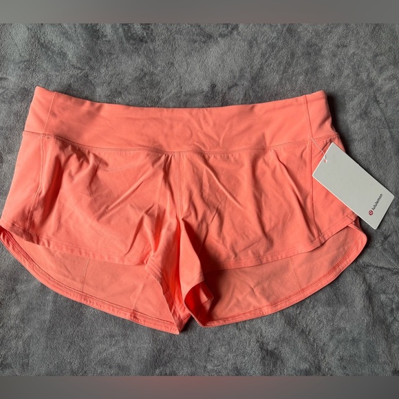 lululemon athletica Pants - Lululemon Speed Up Low-Rise Lined Short 2.5" Sunny Coral Women's Size 10 NWT